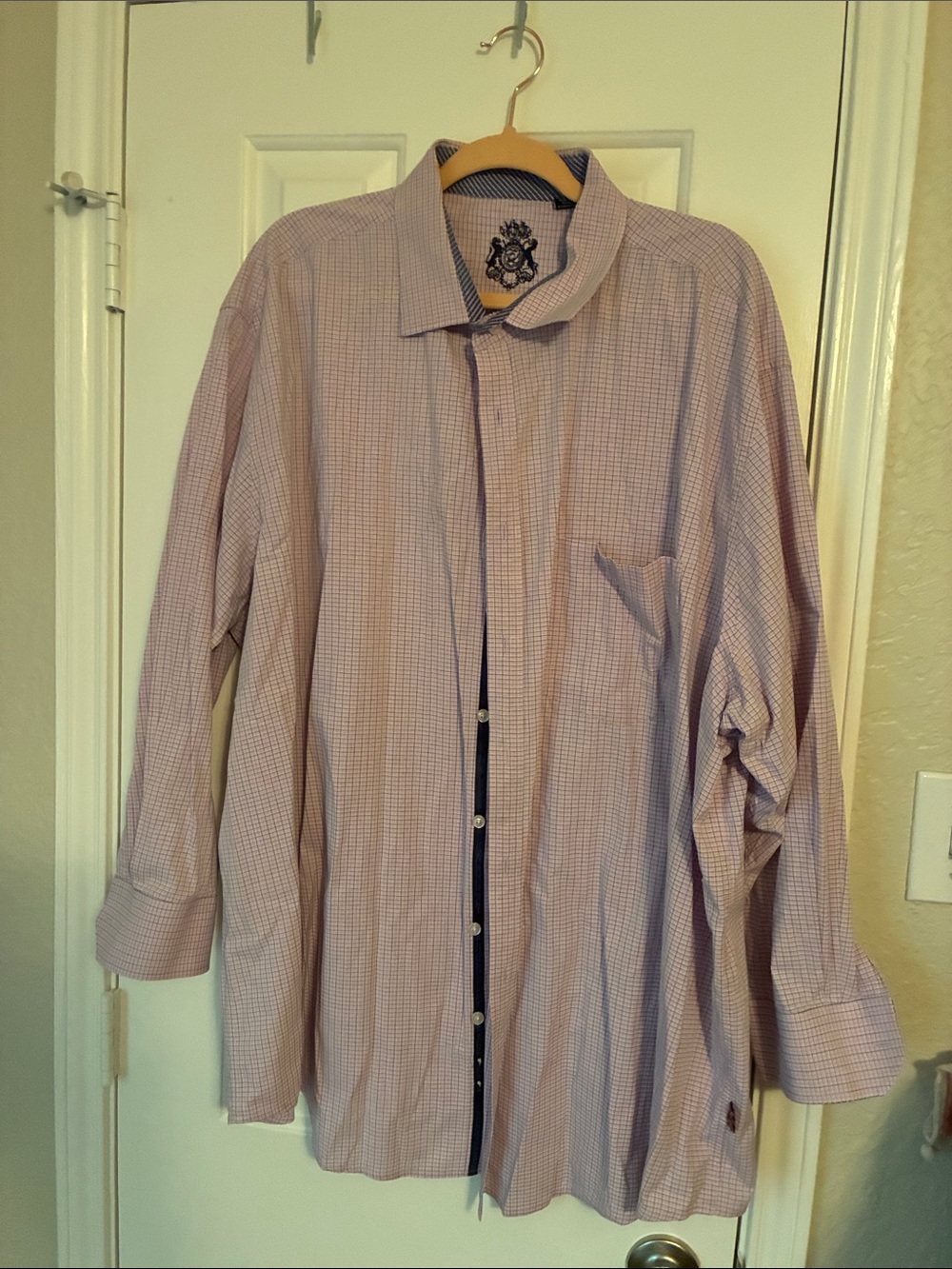 English Laundry Light Purple Checked Dress Shirt